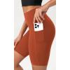imageODODOS ODCLOUD Womens High Waist Lounge Yoga Shorts with Pockets 4quot6quot8quot10quot Buttery Soft Biker ShortsOrange Rust