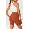 imageODODOS ODCLOUD Womens High Waist Lounge Yoga Shorts with Pockets 4quot6quot8quot10quot Buttery Soft Biker ShortsOrange Rust