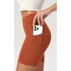 imageODODOS ODCLOUD Womens High Waist Lounge Yoga Shorts with Pockets 4quot6quot8quot10quot Buttery Soft Biker ShortsOrange Rust