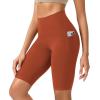 imageODODOS ODCLOUD Womens High Waist Lounge Yoga Shorts with Pockets 4quot6quot8quot10quot Buttery Soft Biker ShortsOrange Rust