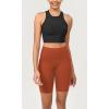 imageODODOS ODCLOUD Womens High Waist Lounge Yoga Shorts with Pockets 4quot6quot8quot10quot Buttery Soft Biker ShortsOrange Rust