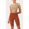 imageODODOS ODCLOUD Womens High Waist Lounge Yoga Shorts with Pockets 4quot6quot8quot10quot Buttery Soft Biker ShortsOrange Rust