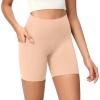 imageODODOS ODCLOUD Womens High Waist Lounge Yoga Shorts with Pockets 4quot6quot8quot10quot Buttery Soft Biker ShortsPeach
