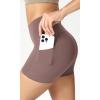 imageODODOS ODCLOUD Womens High Waist Lounge Yoga Shorts with Pockets 4quot6quot8quot10quot Buttery Soft Biker ShortsPurple Taupe