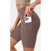 imageODODOS ODCLOUD Womens High Waist Lounge Yoga Shorts with Pockets 4quot6quot8quot10quot Buttery Soft Biker ShortsPurple Taupe