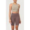 imageODODOS ODCLOUD Womens High Waist Lounge Yoga Shorts with Pockets 4quot6quot8quot10quot Buttery Soft Biker ShortsPurple Taupe