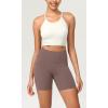 imageODODOS ODCLOUD Womens High Waist Lounge Yoga Shorts with Pockets 4quot6quot8quot10quot Buttery Soft Biker ShortsPurple Taupe