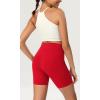 imageODODOS ODCLOUD Womens High Waist Lounge Yoga Shorts with Pockets 4quot6quot8quot10quot Buttery Soft Biker ShortsRed