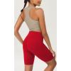 imageODODOS ODCLOUD Womens High Waist Lounge Yoga Shorts with Pockets 4quot6quot8quot10quot Buttery Soft Biker ShortsRed