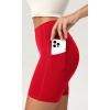 imageODODOS ODCLOUD Womens High Waist Lounge Yoga Shorts with Pockets 4quot6quot8quot10quot Buttery Soft Biker ShortsRed