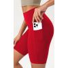 imageODODOS ODCLOUD Womens High Waist Lounge Yoga Shorts with Pockets 4quot6quot8quot10quot Buttery Soft Biker ShortsRed