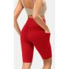imageODODOS ODCLOUD Womens High Waist Lounge Yoga Shorts with Pockets 4quot6quot8quot10quot Buttery Soft Biker ShortsRed