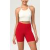 imageODODOS ODCLOUD Womens High Waist Lounge Yoga Shorts with Pockets 4quot6quot8quot10quot Buttery Soft Biker ShortsRed
