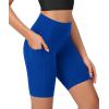 imageODODOS ODCLOUD Womens High Waist Lounge Yoga Shorts with Pockets 4quot6quot8quot10quot Buttery Soft Biker ShortsRoyal Blue