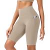 imageODODOS ODCLOUD Womens High Waist Lounge Yoga Shorts with Pockets 4quot6quot8quot10quot Buttery Soft Biker ShortsShaker Beige