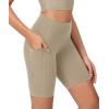 imageODODOS ODCLOUD Womens High Waist Lounge Yoga Shorts with Pockets 4quot6quot8quot10quot Buttery Soft Biker ShortsShaker Beige