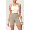 imageODODOS ODCLOUD Womens High Waist Lounge Yoga Shorts with Pockets 4quot6quot8quot10quot Buttery Soft Biker ShortsShaker Beige