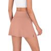 imageODODOS Womens Athletic Tennis Skorts with Pockets Builtin Shorts Golf Active Skirts for Sports Running Gym TrainingCanyon Clay