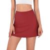 imageODODOS Womens Athletic Tennis Skorts with Pockets Builtin Shorts Golf Active Skirts for Sports Running Gym TrainingCarmine Red