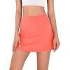 imageODODOS Womens Athletic Tennis Skorts with Pockets Builtin Shorts Golf Active Skirts for Sports Running Gym TrainingCoral