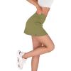 imageODODOS Womens Athletic Tennis Skorts with Pockets Builtin Shorts Golf Active Skirts for Sports Running Gym TrainingOlive