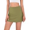 imageODODOS Womens Athletic Tennis Skorts with Pockets Builtin Shorts Golf Active Skirts for Sports Running Gym TrainingOlive