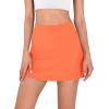 imageODODOS Womens Athletic Tennis Skorts with Pockets Builtin Shorts Golf Active Skirts for Sports Running Gym TrainingOrange