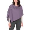 imageODODOS Cloud Feeling Customizable Snap Scarf for Women Casual Convertible Wrap Shawl Cape CardigansAsh Violet