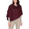 imageODODOS Cloud Feeling Customizable Snap Scarf for Women Casual Convertible Wrap Shawl Cape CardigansBurgundy