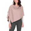 imageODODOS Cloud Feeling Customizable Snap Scarf for Women Casual Convertible Wrap Shawl Cape CardigansDusty Pink