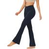 imageODODOS Cloud Feeling Ruched Flared Yoga Pants for Women High Waist Casual Bootcut Pants  30quot  32quot InseamDeep Navy