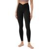 imageODODOS Cloud Feeling Twist Yoga Leggings for Women 25quot  28quot High Waist Crossover Yoga PantsBlack