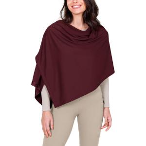 imageODODOS Cloud Feeling Customizable Snap Scarf for Women Casual Convertible Wrap Shawl Cape CardigansBurgundy