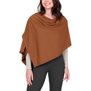 imageODODOS Cloud Feeling Customizable Snap Scarf for Women Casual Convertible Wrap Shawl Cape CardigansCaramel