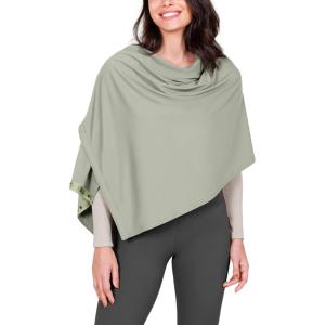 imageODODOS Cloud Feeling Customizable Snap Scarf for Women Casual Convertible Wrap Shawl Cape CardigansLime Stone