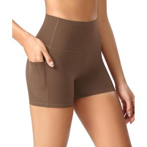 imageODODOS ODCLOUD Womens High Waist Lounge Yoga Shorts with Pockets 4quot6quot8quot10quot Buttery Soft Biker ShortsBrunette