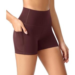 imageODODOS ODCLOUD Womens High Waist Lounge Yoga Shorts with Pockets 4quot6quot8quot10quot Buttery Soft Biker ShortsBurgundy