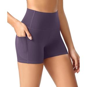 imageODODOS ODCLOUD Womens High Waist Lounge Yoga Shorts with Pockets 4quot6quot8quot10quot Buttery Soft Biker ShortsDark Purple