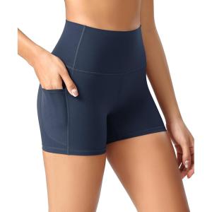 imageODODOS ODCLOUD Womens High Waist Lounge Yoga Shorts with Pockets 4quot6quot8quot10quot Buttery Soft Biker ShortsNavy