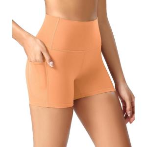 imageODODOS ODCLOUD Womens High Waist Lounge Yoga Shorts with Pockets 4quot6quot8quot10quot Buttery Soft Biker ShortsNeon Orange