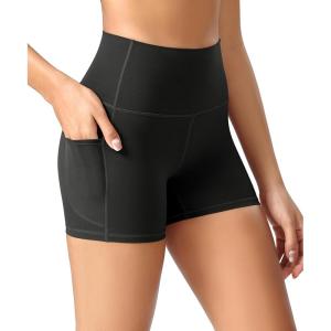 imageODODOS ODCLOUD Womens High Waist Lounge Yoga Shorts with Pockets 4quot6quot8quot10quot Buttery Soft Biker ShortsOnyx Black Grey
