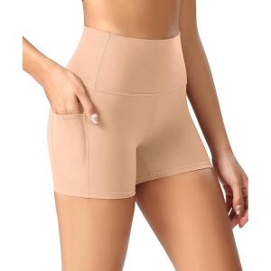 imageODODOS ODCLOUD Womens High Waist Lounge Yoga Shorts with Pockets 4quot6quot8quot10quot Buttery Soft Biker ShortsPeach