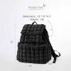 imageODODOS Quilted Backpack for Women Lightweight Puffer Hiker Pack Drawstring Padding Travel Gym Bag AvocadoBlack