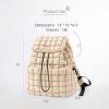 imageODODOS Quilted Backpack for Women Lightweight Puffer Hiker Pack Drawstring Padding Travel Gym Bag AvocadoIvory