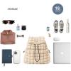 imageODODOS Quilted Backpack for Women Lightweight Puffer Hiker Pack Drawstring Padding Travel Gym Bag AvocadoIvory