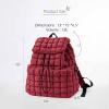 imageODODOS Quilted Backpack for Women Lightweight Puffer Hiker Pack Drawstring Padding Travel Gym Bag AvocadoTrue Red