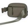 imageODODOS Unisex Mini Belt Bag with Adjustable Strap Small Fanny Pack for Workout Running Traveling Hiking IvoryDark Umber