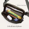 imageODODOS Unisex Mini Belt Bag with Adjustable Strap Small Fanny Pack for Workout Running Traveling Hiking IvoryDark Umber