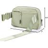 imageODODOS Unisex Mini Belt Bag with Adjustable Strap Small Fanny Pack for Workout Running Traveling Hiking IvoryDesert Sage