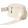 imageODODOS Unisex Mini Belt Bag with Adjustable Strap Small Fanny Pack for Workout Running Traveling Hiking IvoryEggshell